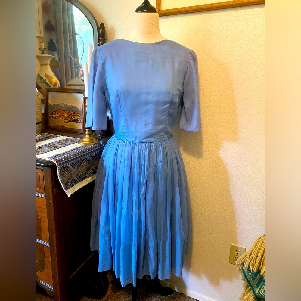 Vintage cinderella blue midi gown